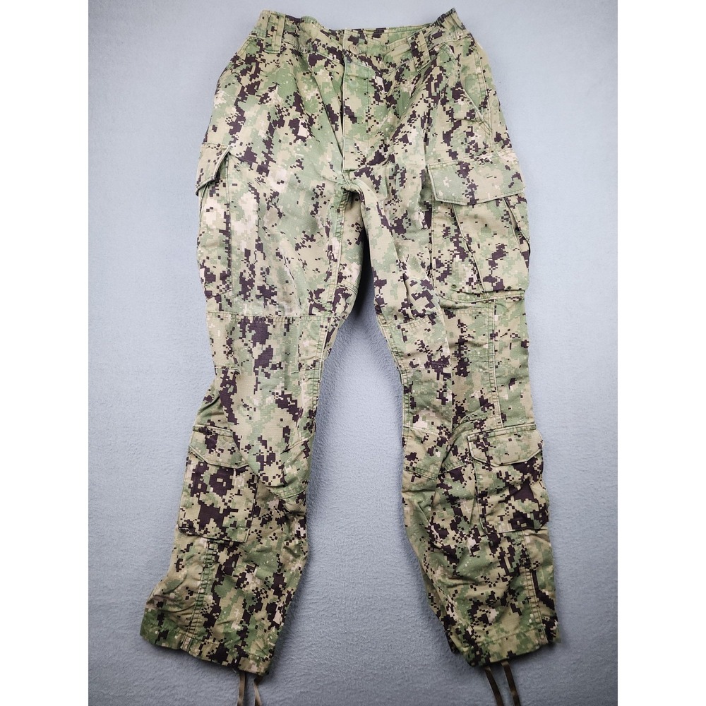 US Navy Pants Mens 33 Short NWU Type III Camo Cargo Workwear Digital Seals